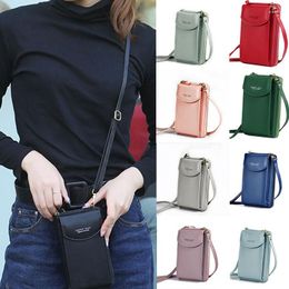 Evening Bags 2023 Women Small Cross-body Cell Phone Handbag Case Shoulder Bag Pouch Purse Wallet PU Leather Card Storage Multi-color Girl