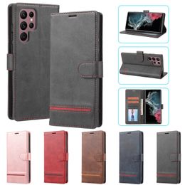 Classic Leather Wallet Phone Case cases for Samsung Galaxy S23 S22 S21 S20 Plus Ultra A14 A24 A34 A54 A04E A13 A23 A33 A53 A73 5G A12 A22 A32 A42 5G