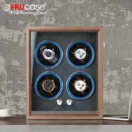 Watch Winders FRUCASE Watch Winder for Automatic Watches Box Jewellery Watch Display Collector Storage With LED 230214