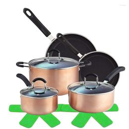 Table Mats 3Pcs Pot Pan Protectors Pads Kitchen Cooking Utensils Scratches Divider Separate Non-slip Placemat