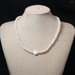 Chains Elegant Natural Freshwater Pearl Necklace Near Round Beads Charming Party Wedding Women Jewellery Gift 5-6mm