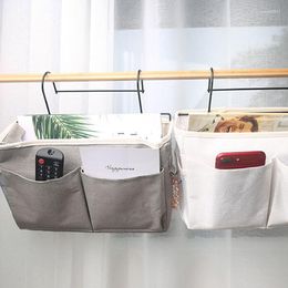 Storage Boxes Hanging Bag Rack Multifunctional Basket Bed Organiser With Metal Hooks Dormitory Room Double