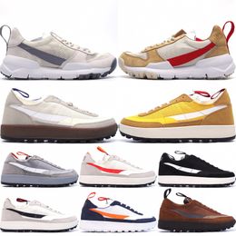 Tom Sachs x Craft General Purpose Shoe Men Women Running Shoes Mars Yard Shoe Nyjah Free 2.0 Space Camp Archive Dark Sulphur Field Brown Studio Outdoor Sneakers Size 36-45