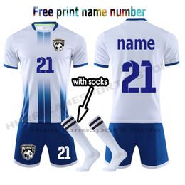 Outdoor T-Shirts Custom Soccer Jersey Set Men Football Uniform Soccer Jerseys Futbol Child Football Set Suit Men Tracksuit 3XS-3XL 230215