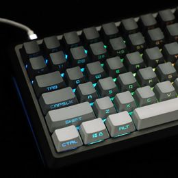 Keyboards 133 Key Polar Day PBT Double Shot Side-lit Shine Through Backlit keycaps For MX Mechanical Keyboard 108 96 87 NJ80 84 68 64 61 T230215