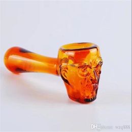 Orange-red bubble head , Wholesale Glass Bongs, Glass Water Pipe, Hookah, Smoking Accessories,