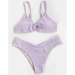 Childrens Swimsuit Solid Color Sexy Two piece Split Cute Baby Swimwear