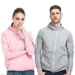Outdoor T-Shirts Camping Rain Jacket Men Women Waterproof Sun Protection Clothing Fishing Hunting Clothes Quick Dry Skin Windbreaker With Pocket J230214