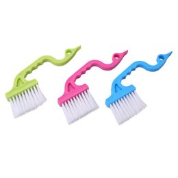 Window Track Cleaning Brushes Hand-held Groove Gap Cleaning Tools Blue Green Pink XBJK2302