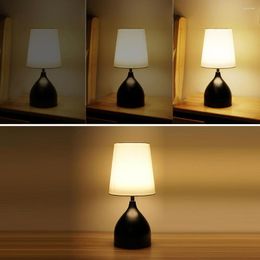 Table Lamps USB Night Light Touch Metal Romantic Bedside Lighting Ornaments Eye Protection Reading Decorations For Living Room