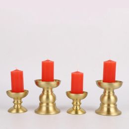 Candle Holders Copper Tea Light Holder Decorative Candlestick Religious Home Decor Multi Function