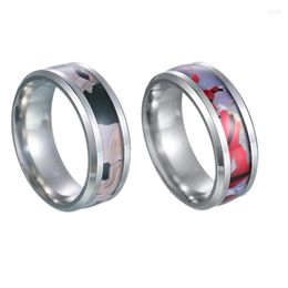 Wedding Rings In Gradient Purple Color Shell Stainless Steel Jewelry For Women Men Christmas Gift Female Nice