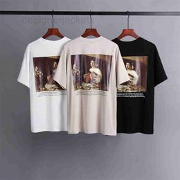 Men's T-Shirts Mens T-Shirts Designer Summer Fashion Short Sleeve 21FW Caravaggio Player Oil Painting Print Casual for Men and Women 213L