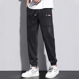 Men's Jeans Men 2023 Spring Summer Tide Brand Boy's Men's Cotton Loose Trend Korean Version Trousers Black Harem Pants