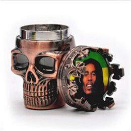 Selling Plastic Ghost Head Grinder 3 Layer Metal Teeth Skull Grinder Cigarette Breaker