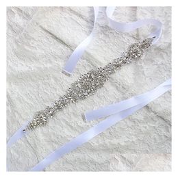 Sashes New Luxury Rhinestone Adornment Belt Dress Accessories 100 Handmade Best Selling Bridal Fro Prom Party 10 Drop Delive Dhfwm