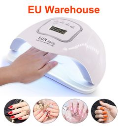 Nail Dryers Drying s Lamp 8054w UV LED For Manicure Dryer Machine Gel Polish Auto Sensing Tools LCD Display 230214