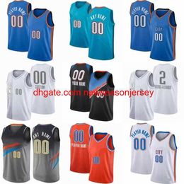 stitched embroidery Custom Shai 2 Gilgeous-Alexander Basketball Jerseys 7 Chet Holmgren 3 Josh Giddey Darius Bazley Luguentz Dort Mike Muscala City OKC Thunde