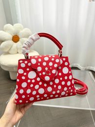 M21692 X YK Capucines Infinity Dots Tote Bags for Women Leather Monograms Messenger Crossbody Shoulder Bag Designer Flap Wallet Cross Body Purse Lady Handbag M21663