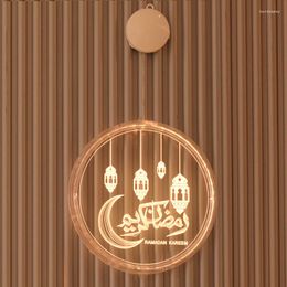 Strings Eid Adha Ramadan Decor Moon Night Gifts Islam Muslim Mubarak Holiday Party Light Home Wall Window Pendant Table Ornaments