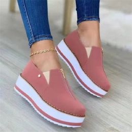 Dress Shoes Women's Platform Sneakers Spring And Autumn Fashion One Pedal All-match Vulcanised Shoes Casual Canvas Non-slip Loafers 230215