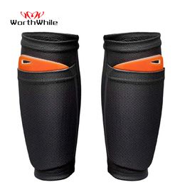 Protective Gear WorthWhile 1 Pair Soccer Football Shin Guards Teens Socks Pads Professional Shields Legging Shinguards Sleeves Protective Gear 230215