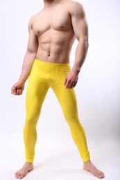 Men's Pants Workout Fitness Compression Leggings PU Leather Bottom Men Bodybuilding Skin Tights Trousers DanceMen's