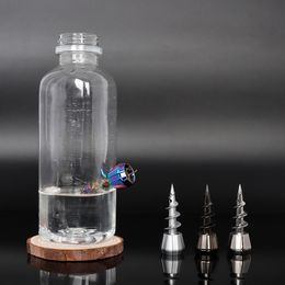 Universal Aluminum Metal Bowl Bong Pipe Portable Sharp Bit Water Pipe Male Interface Joint Dab Tool For Plastic Bottle Cigarette Holder