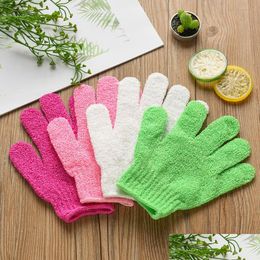 Washcloths Wash Gloves New Exfoliating Skin Body Bathing Mittens Scrub Mas Spa Bath Finger C4861 146 Y2 Drop Delivery Baby Kids Ma Dhkri