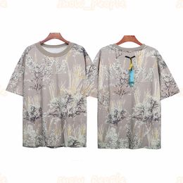 Mens Fashion T Shirt High Street Camouflage Branch Print Tees Men Short Sleeve Tops Size S-XL