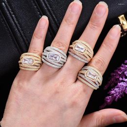 Wedding Rings GODKI Luxury High Quality Gorgeous Trendy Fashion Romantic For Women Bridal Daily Top CZ Jewellery