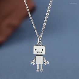 Pendant Necklaces -selling Men And Women Silver Color Movable Robot Street Style Hip Hop Necklace Jewelry Gift X155