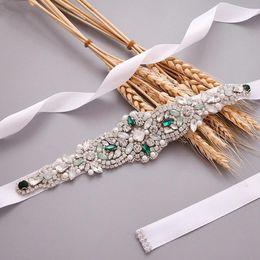 Wedding Sashes Handmade Crystal Rhinestone Bridal Belts With Ribbons For Dress Robe Demoiselle D Honneur Femme