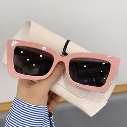 Sunglasses Vintage Cat Eye Sunglasses Korean Glasses for Women Retro Shades UV400 Brand Designer Trendy Multicolor Eyewear G230214