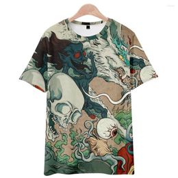Men's T Shirts Men Skull Print Hip Hop TShirts Short Sleeve Shirt Summer Fashion Tops Tees Unisex Harajuku T-shirt