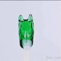 Green glass adapter, Wholesale Glass Bongs, Glass Water Pipe, Hookah, Smoking Accessories,