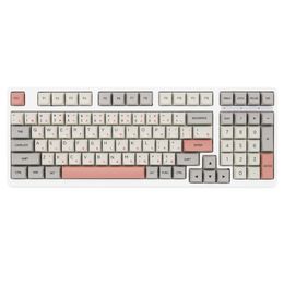 Keyboards XDA V2 9009 Beige Grey Dye Sub Keycap Set thick PBT for keyboard gh60 87 tkl 104 ansi xd64 bm60 xd68 bm65 bm68 Japanese RU T230215