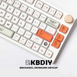 Keyboards KBDiy 147 Keys PBT Keycaps MDA Profile DYE-SUB Custom DIY 61 68 60 GK61 White Retro Keycaps Set for Mechanical Keyboard TM680 T230215