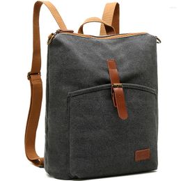 Backpack Fashion Casual Women's Vintage Canvas Computer Simple Wearproof Girls Student Travel