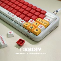 Keyboards KBDiy EVA 2 138 Key Caps XDA Profile PBT Keycaps Backlit Retro Anime Keycap for Mechanical Gaming Keyboard 61 Custom GK61 Set T230215