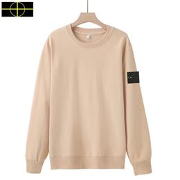 plus szie coat stone jacket island Classic basic long-sleeved round neck sweater T-shirt European and American trendy men's women's Fashion trend 662ess 537