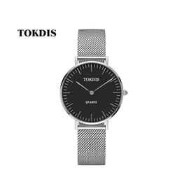 Tokdis tekaishi watch non mechanical trend waterproof watches mesh belt couple quartz watch manufacturer customization289p