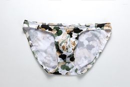 Underpants Men's Sexy Underwear Men Briefs Print Cotton Low Rise Penis Pouch Breathable