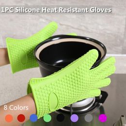 Table Mats 1PC Food Grade Silicone Glove Kitchen Heat Resistant Temperature Gloves Cooking Baking BBQ Oven Accessories