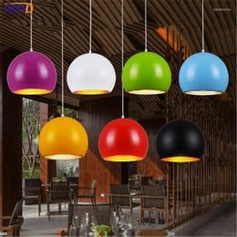 Pendant Lamps IWHD American Style Hemisphere Modern Light LED Indoor Decoration Hanging Lights 120cm Wire E27 / E26 Socket Droplight