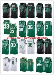 2022 new 75th Anniversary Marcus 36 Smart Jayson 0 Tatum Basketball Jerseys Jaylen 7 Brown Larry 33 Bird Men Mesh white