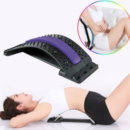 Back Massager Magnetotherapy MultiLevel Adjustable Stretcher Waist Neck Fitness Lumbar Cervical Spine Support Pain Relief 230214