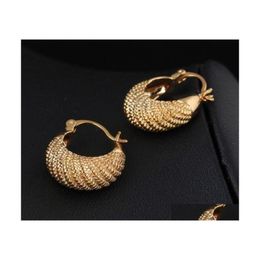 Hoop Huggie Earrings Girl Accessories Fashion Retro Moon Stripe Loop Dangle Clasp Jewellery Gif Drop Delivery Dhcem