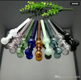 Coloured double bubble glass direct fired pot Pipes Smoking Glass Bongs Glass Bubblers For Smoking Pipe Mix Colours