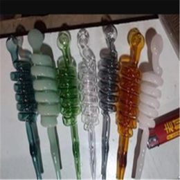 Color multi spiral smoke cooker Glass bongs Oil Burner Glass Water Pipes Oil Rigs Smoking